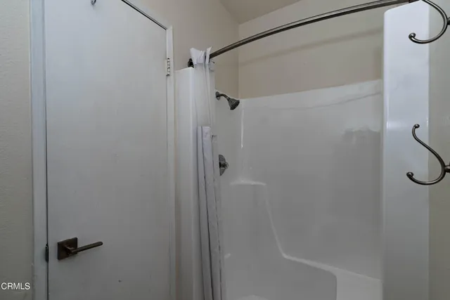 a bathroom that has a shower in it