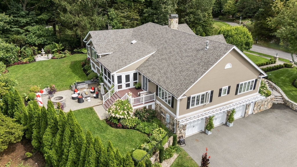 11 Hillcrest Road Weston, MA 02493 - Photo 41 of 42 an aerial view of a house with a garden