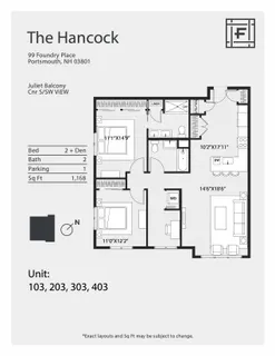 $935,000 | 99 Foundry Place, Unit 103, Portsmouth, NH 03801