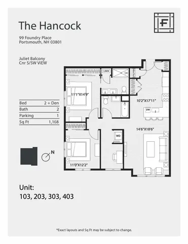 $935,000 | 99 Foundry Place, Unit 103, Portsmouth, NH 03801