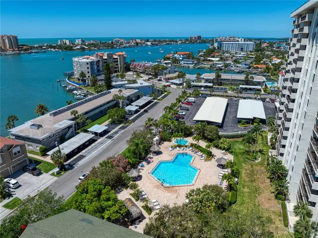 an aerial view of a city