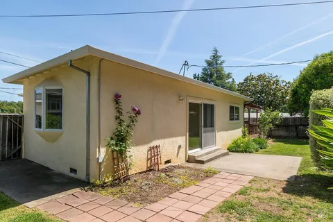 a backyard of a house