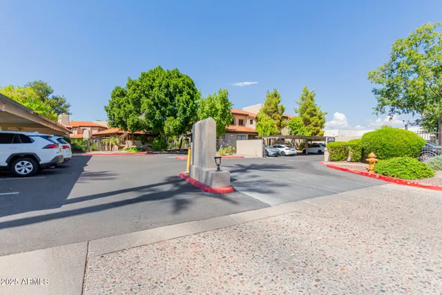 a car parked in front of a building