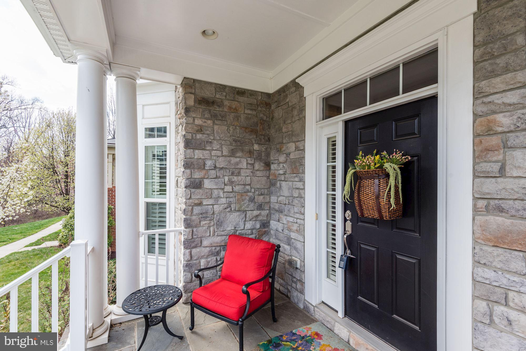 6015 Masondale Road Alexandria, VA 22315 - Photo 2 of 30 Slate Front Porch with Courtyard and Tree View