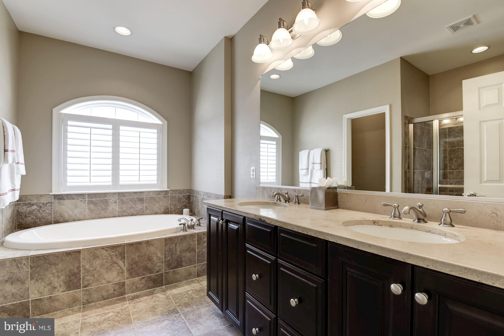 6015 Masondale Road Alexandria, VA 22315 - Photo 18 of 30 Granite Top Dual Sink Vanity, Large Soaking Tub