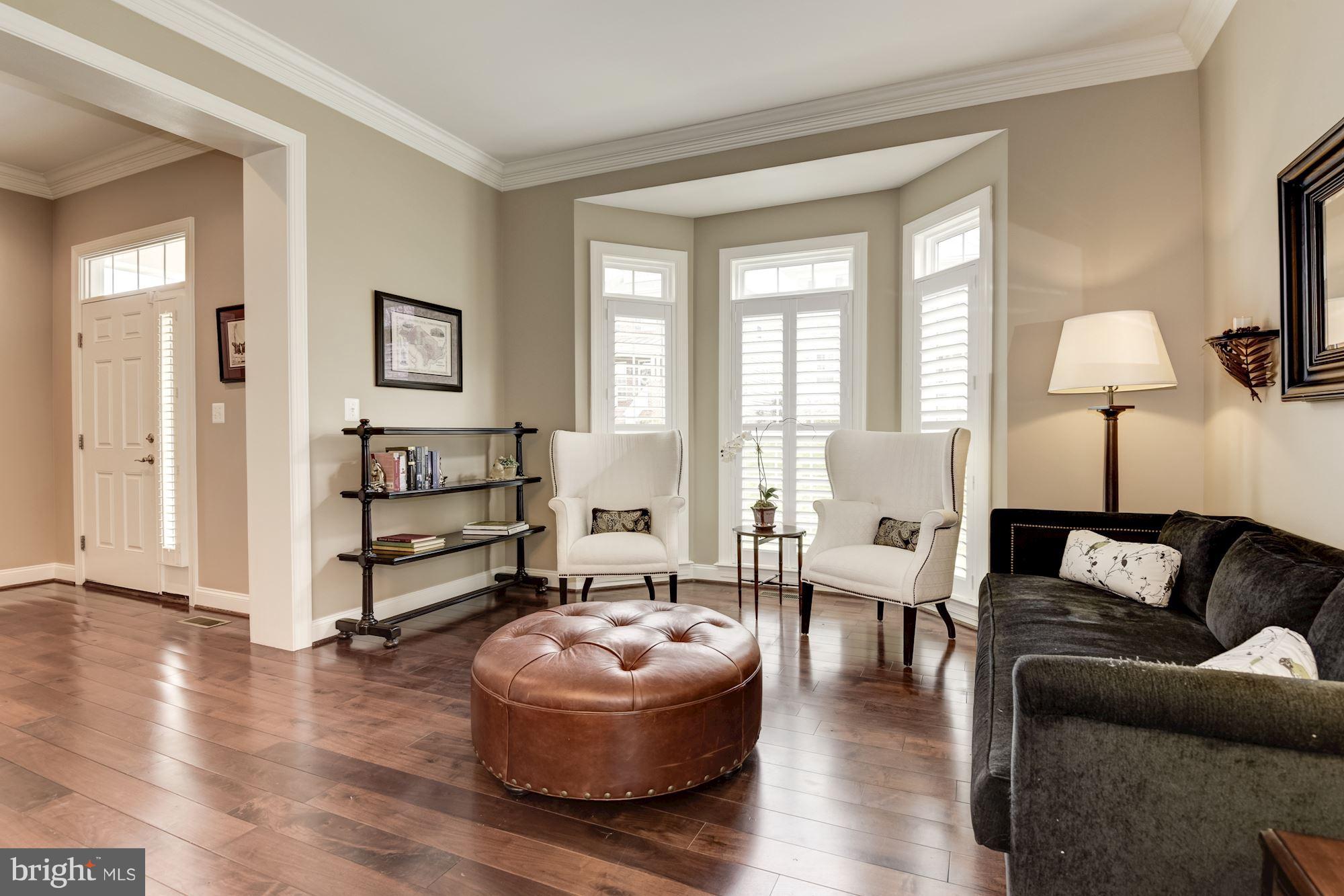 6015 Masondale Road Alexandria, VA 22315 - Photo 5 of 30 Formal Living Room Bay Window. Plantation Shutters