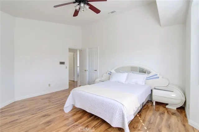 a bathroom with a sink vanity and a mirror
