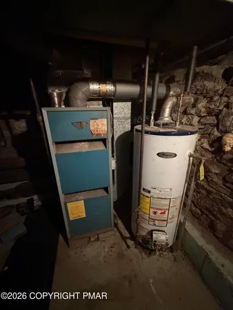 a view of a couch in a room