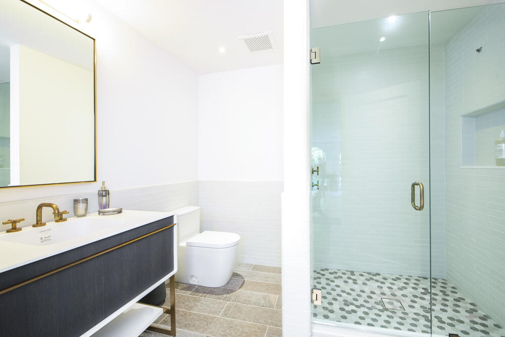 204 Hot Springs Road Santa Barbara, CA 93108 - Photo 40 of 56 a bathroom with a sink and a mirror