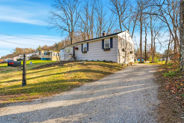 a view of street with houses