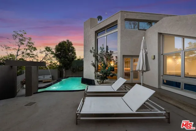 a view of outdoor space with seating area