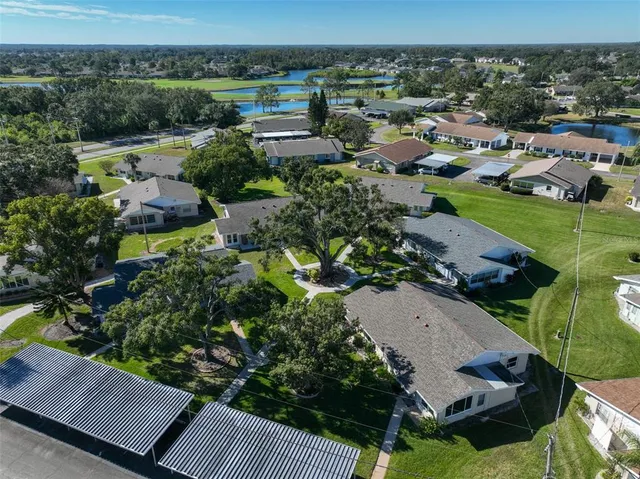 an aerial view of multiple house