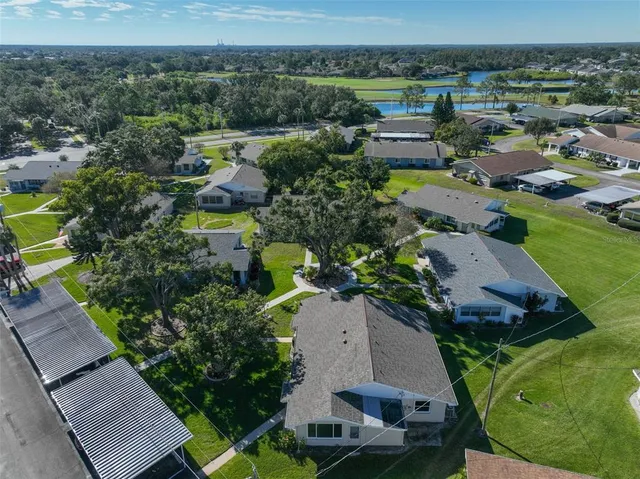 an aerial view of multiple house
