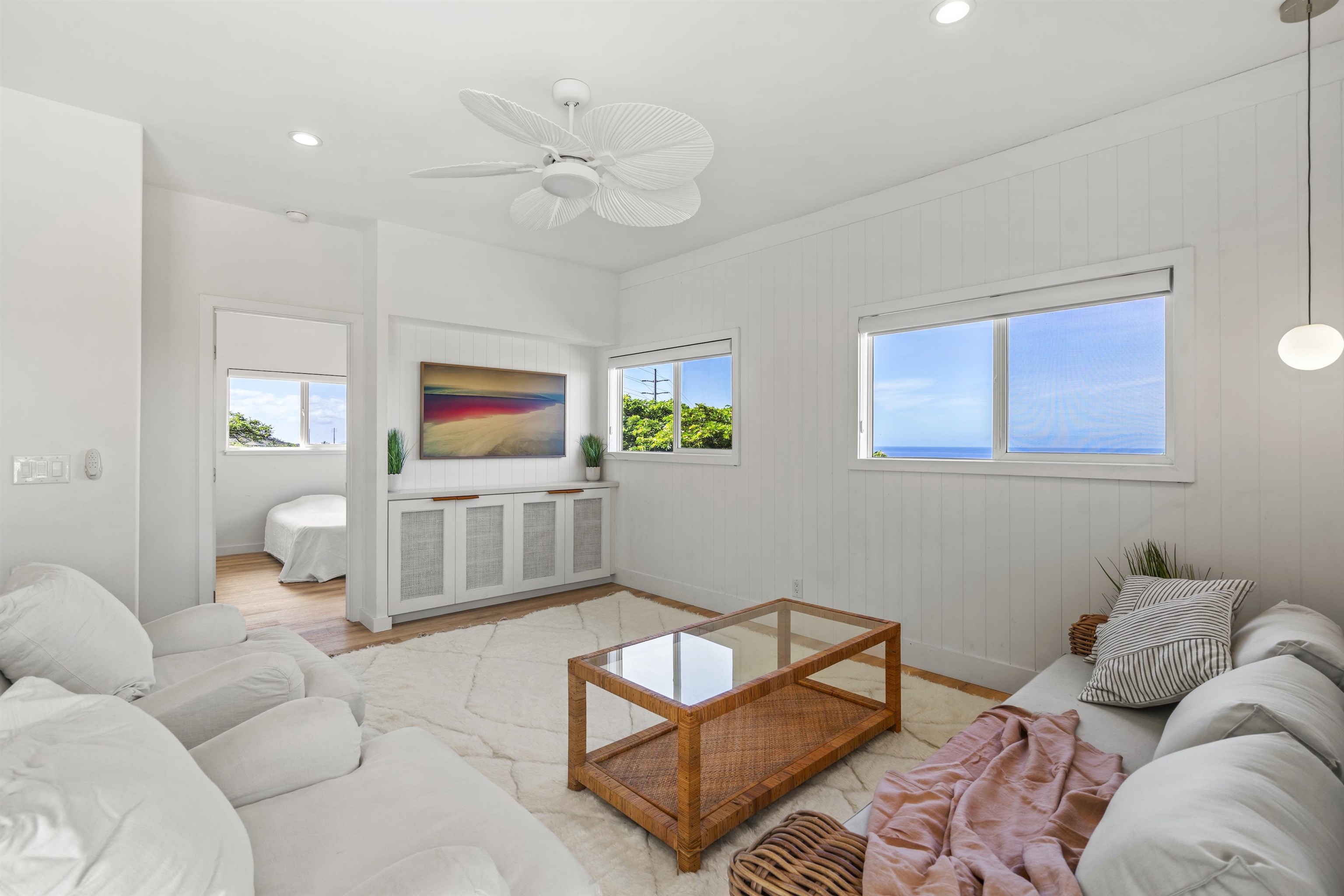 60 East Huapala Place, Unit B Lahaina, HI 96761 - Photo 31 of 50 a living room with furniture and a flat screen tv