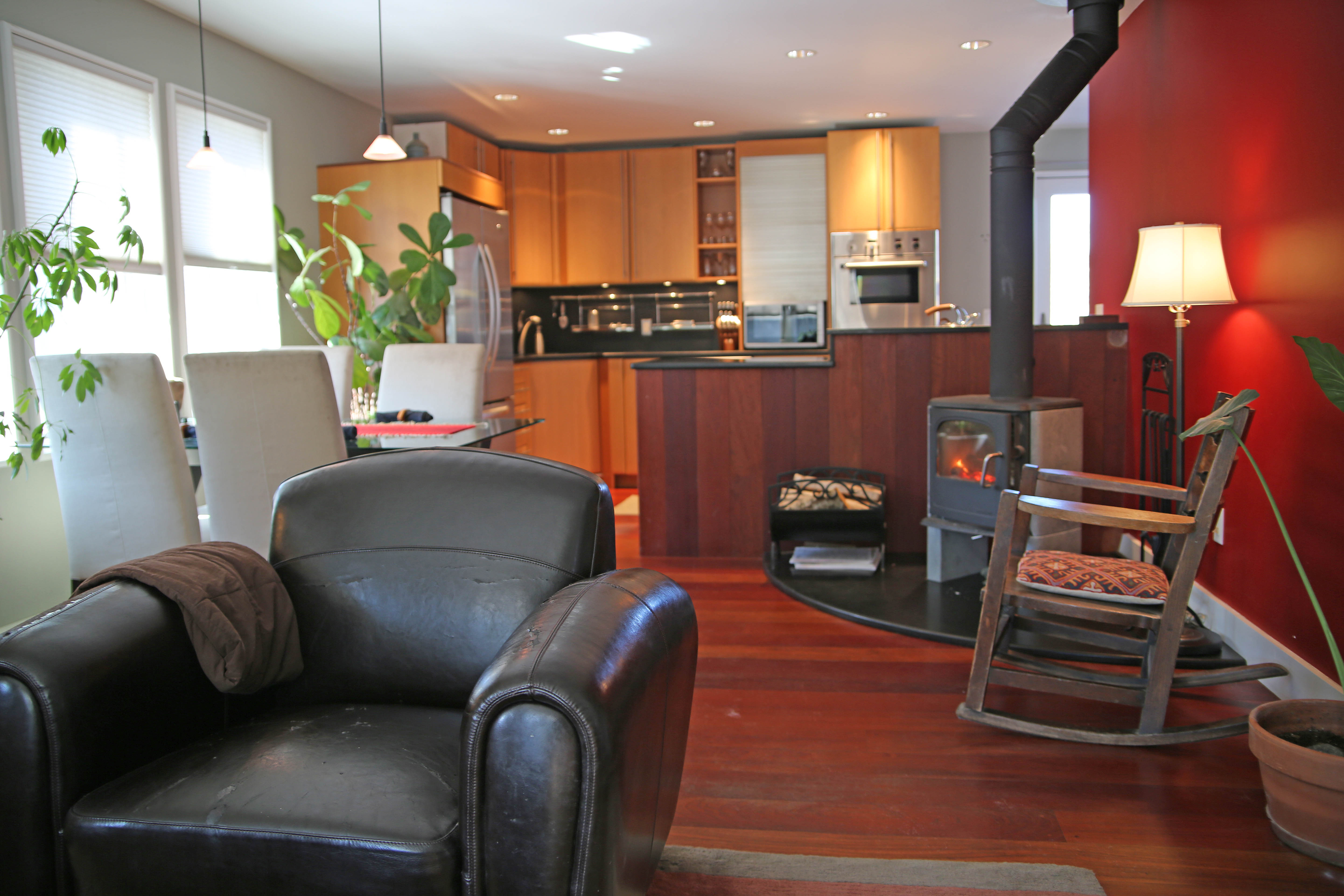 65 B Fairgrounds Road, Unit 2 Nantucket, MA 02554 - Photo 9 of 24 The cozy wood stove is very welcoming this winter!