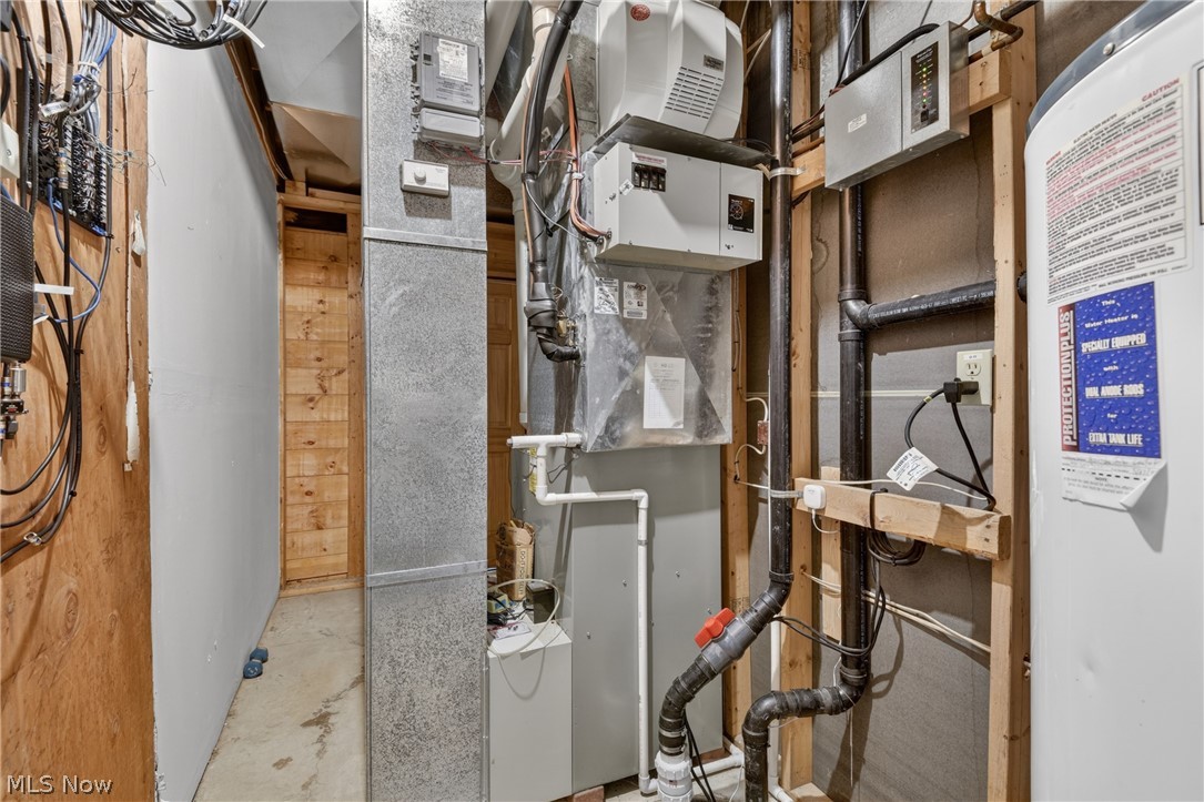16727 Pitts Road Wellington, OH 44090 - Photo 36 of 50 One of two basement utility rooms. Each utility room houses one furnace and one water heater