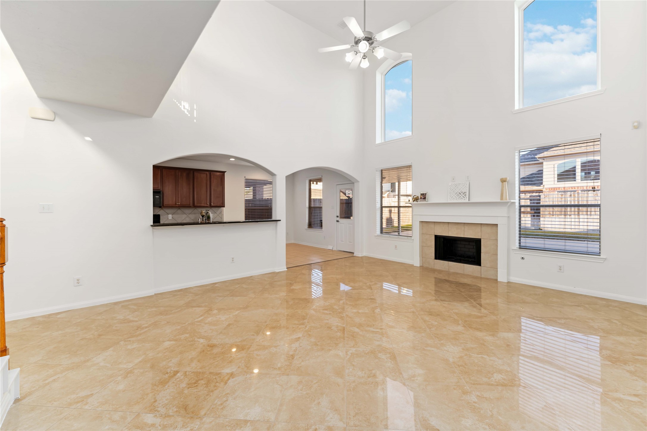 7226 VORGEN Court Spring, TX 77379 - Photo 6 of 45 a view of a livingroom with a fireplace