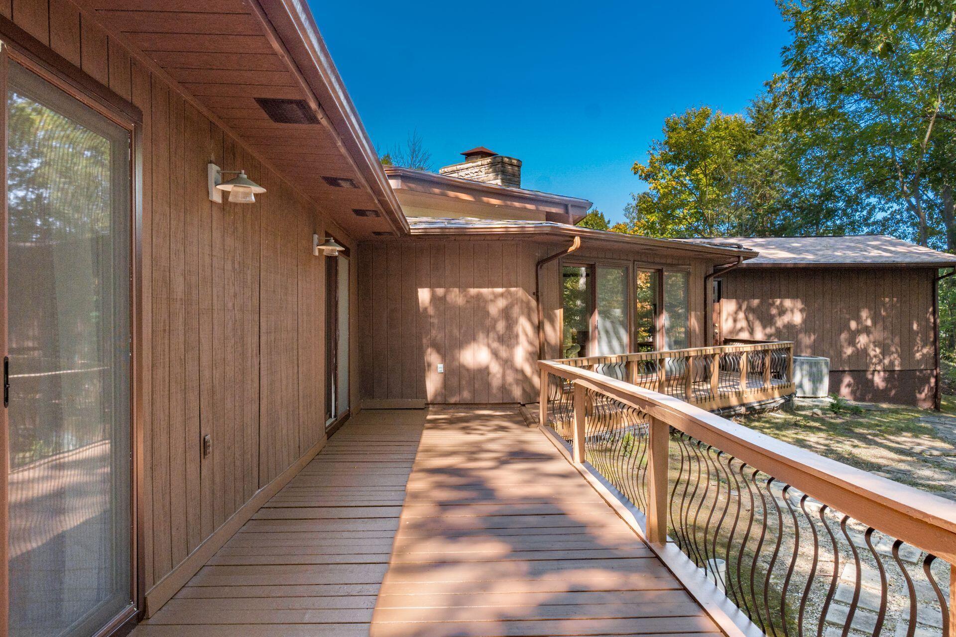 4610 Red Bank Road Galena, OH 43021 - Photo 54 of 88 Back Deck extends the entirety of the home with built in seating overlooking water and your 500 feet of shoreline!