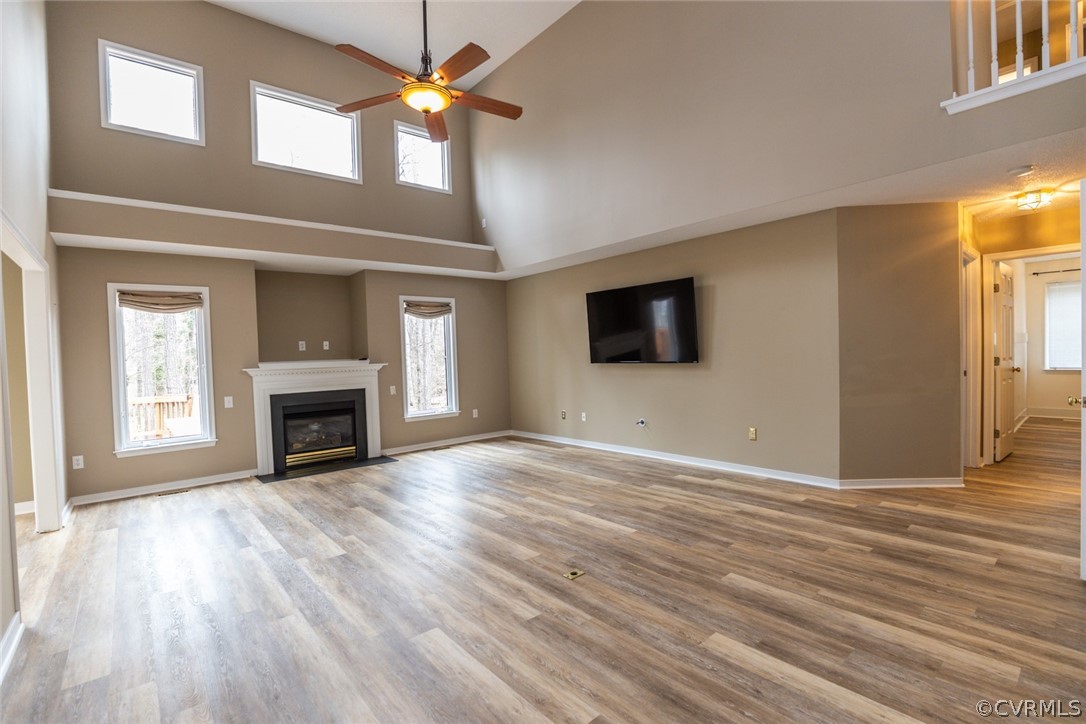 14009 Harbour Pointe Road Midlothian, VA 23112 - Photo 4 of 50 Vacant image of vaulted family room with laminate