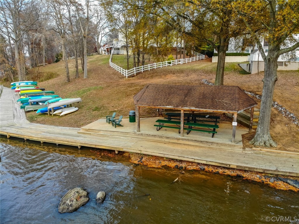 14009 Harbour Pointe Road Midlothian, VA 23112 - Photo 47 of 50 Stock drone photo of pavilion area at Promitory Po