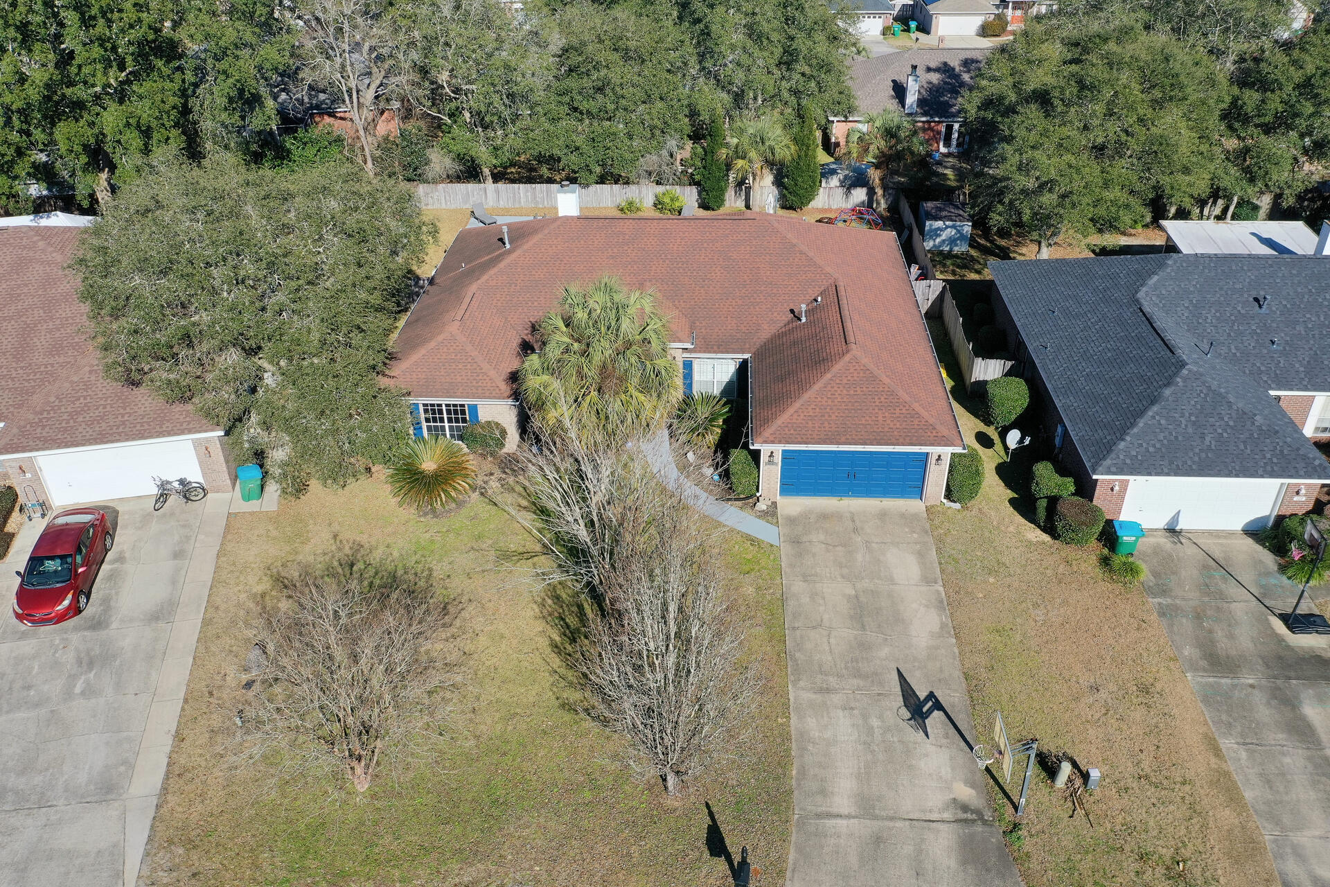 606 Risen Star Drive Crestview, FL 32539 - Photo 34 of 37 an aerial view of a house with a yard