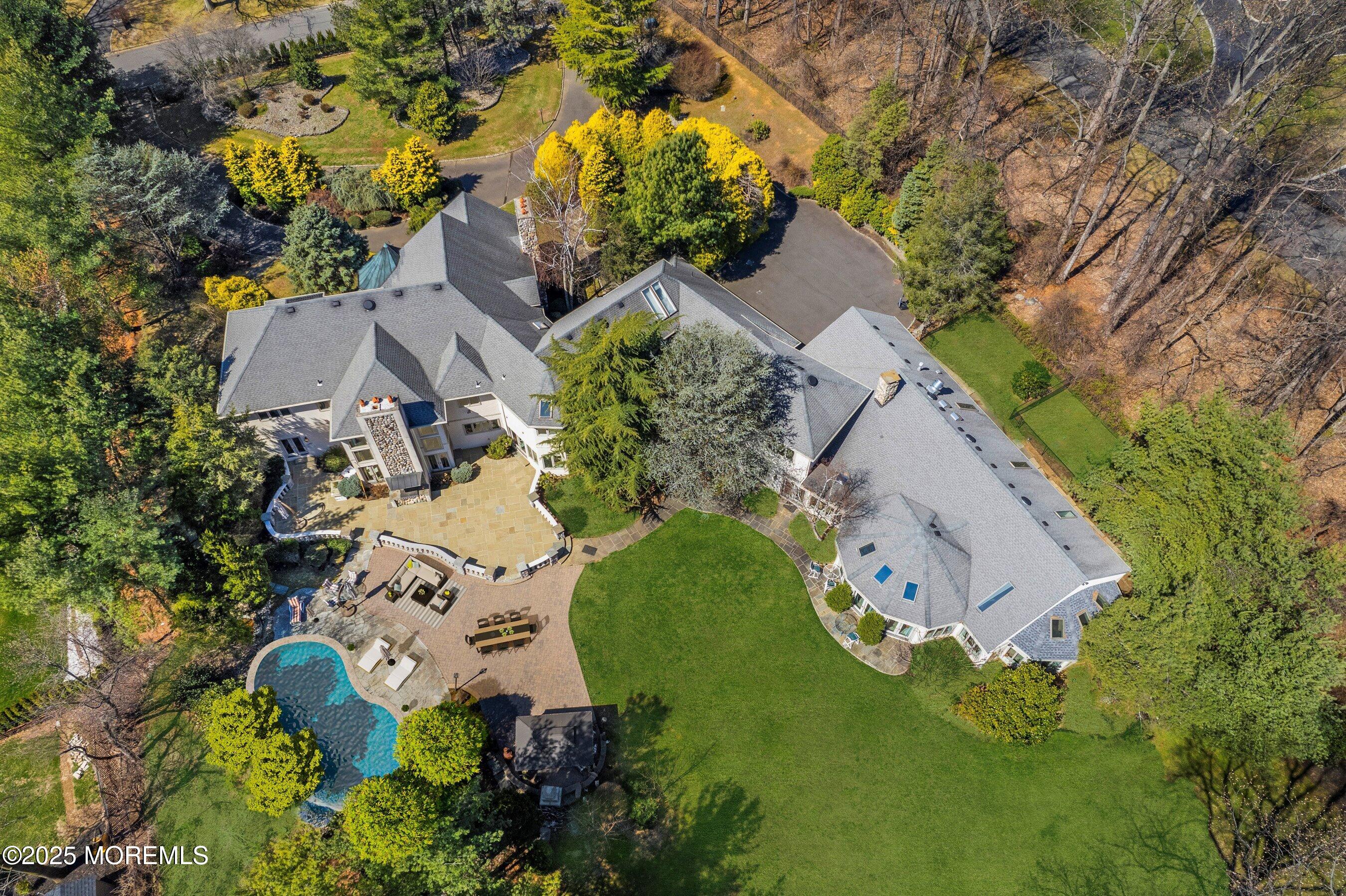 4 Colts Drive Holmdel, NJ 07733 - Photo 41 of 44 Rear Overhead enhanced and staged