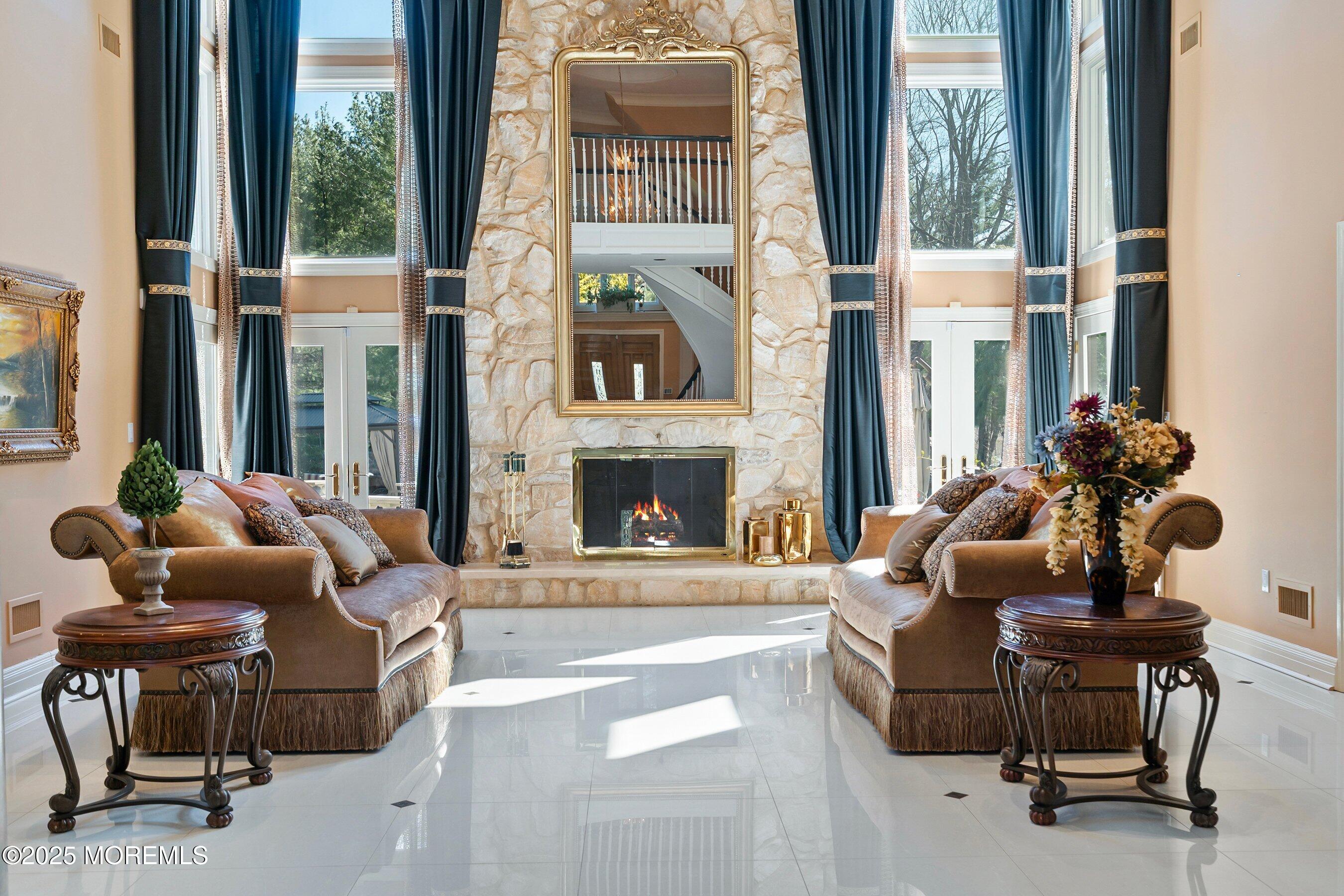 4 Colts Drive Holmdel, NJ 07733 - Photo 8 of 44 Living 1B with fire