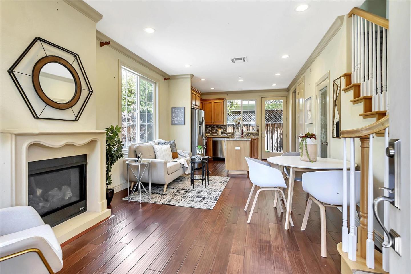 184 Redding Road Campbell, CA 95008 - Photo 12 of 34 a living room with furniture a fireplace and a table