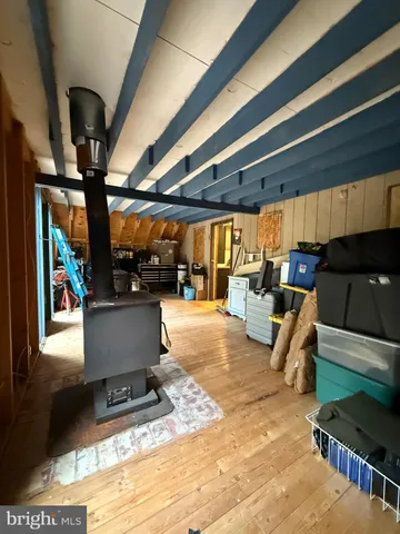 a media room with lots of chairs and a projector