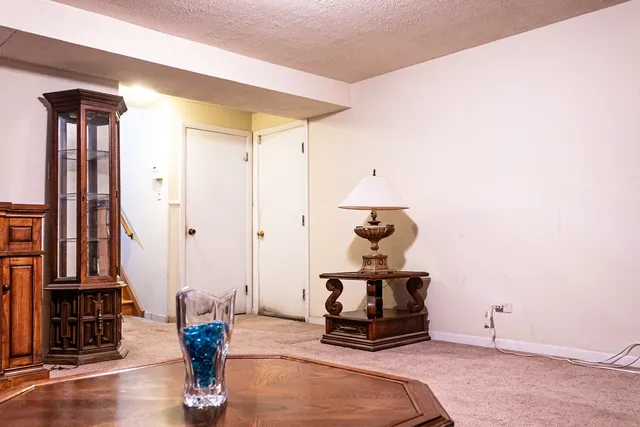 a living room with a furniture