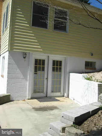 a view of a glass door