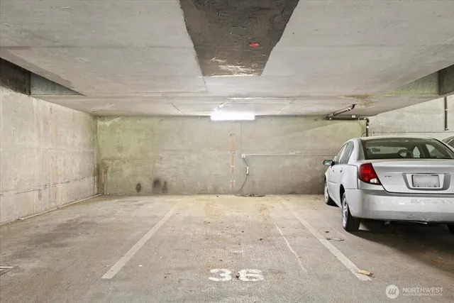 a view of a city with a lake