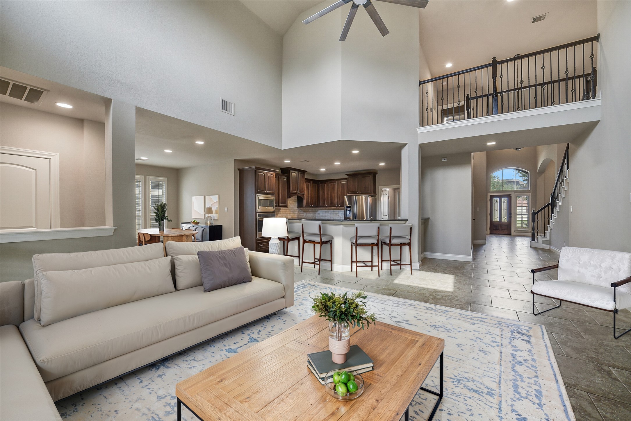 6413 Delta Crossing Court Rosenberg, TX 77471 - Photo 8 of 46 a living room with furniture and wooden floor