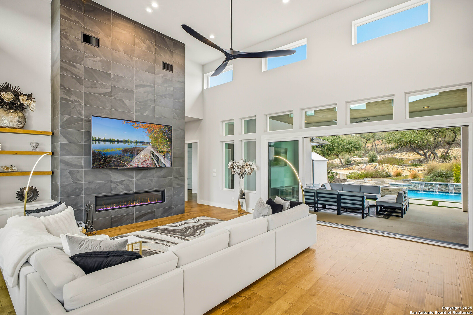 23315 Ebner Ridge San Antonio, TX 78255 - Photo 23 of 103 a living room with furniture and a flat screen tv