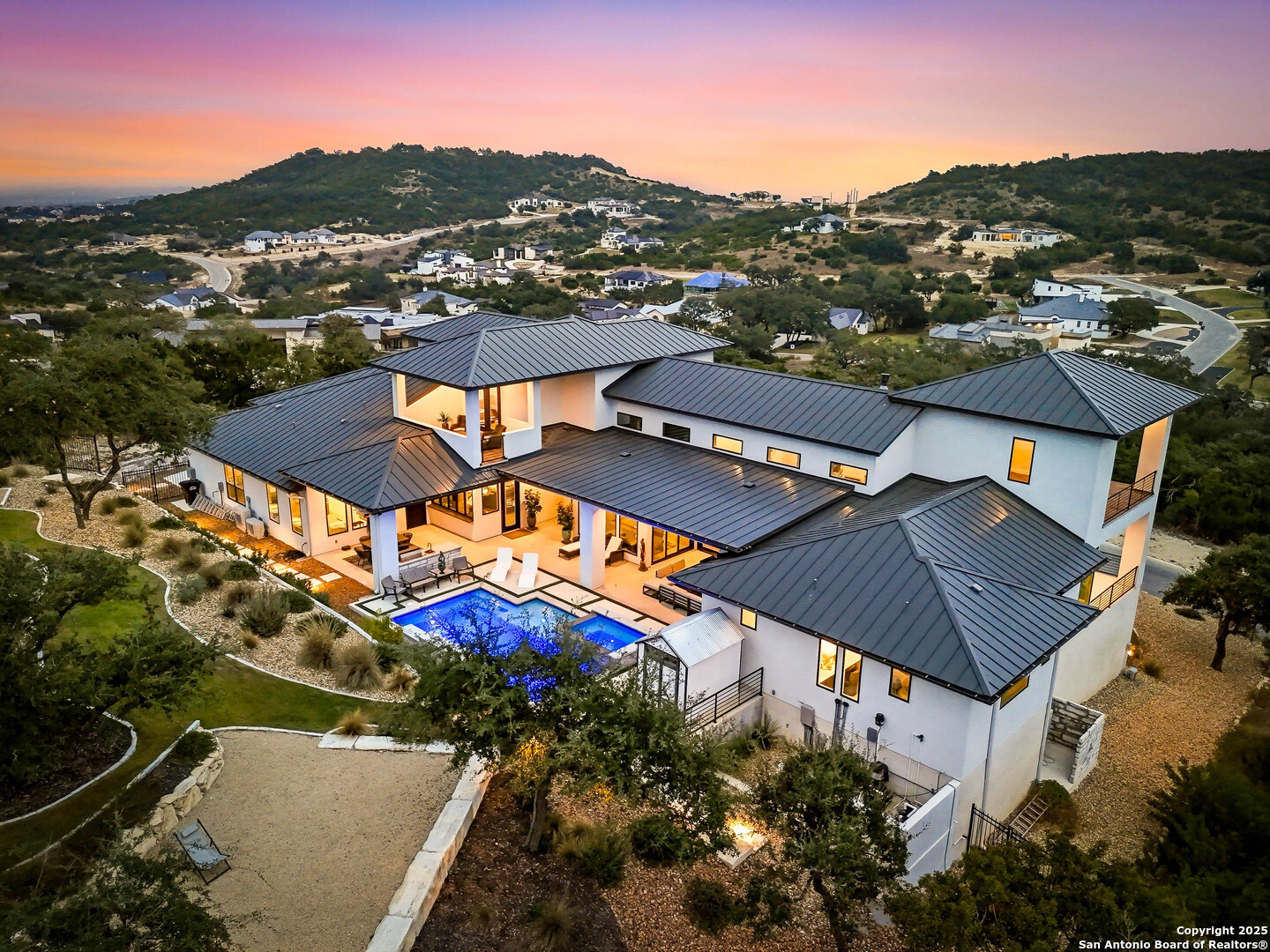 23315 Ebner Ridge San Antonio, TX 78255 - Photo 8 of 103 an aerial view of residential houses and outdoor space