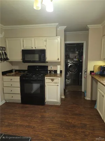 a kitchen with a stove and a refrigerator