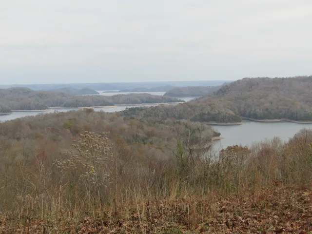 a view of lake with mountain