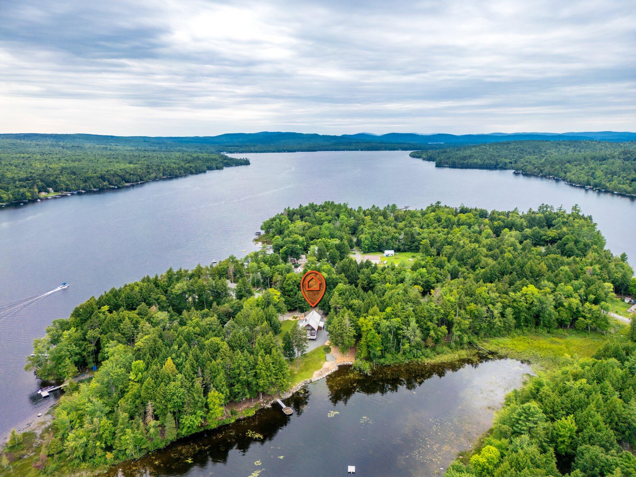 221 Rams Island Road Dover-Foxcroft, ME 04426 - Photo 67 of 75 Aerial View from Home/Sebec Lake