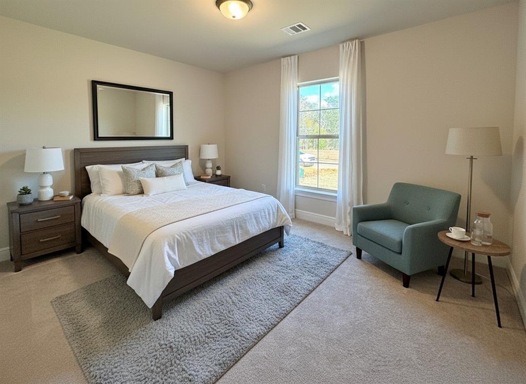 406 Hummingbird Lane Princeton, LA 71067 - Photo 12 of 25 a bedroom with a bed couch and window