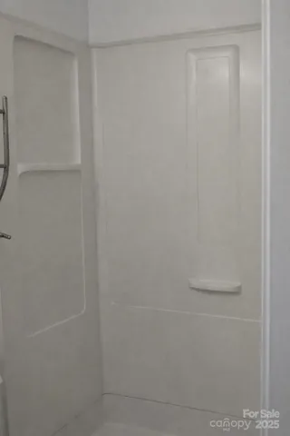 a close up view of shower