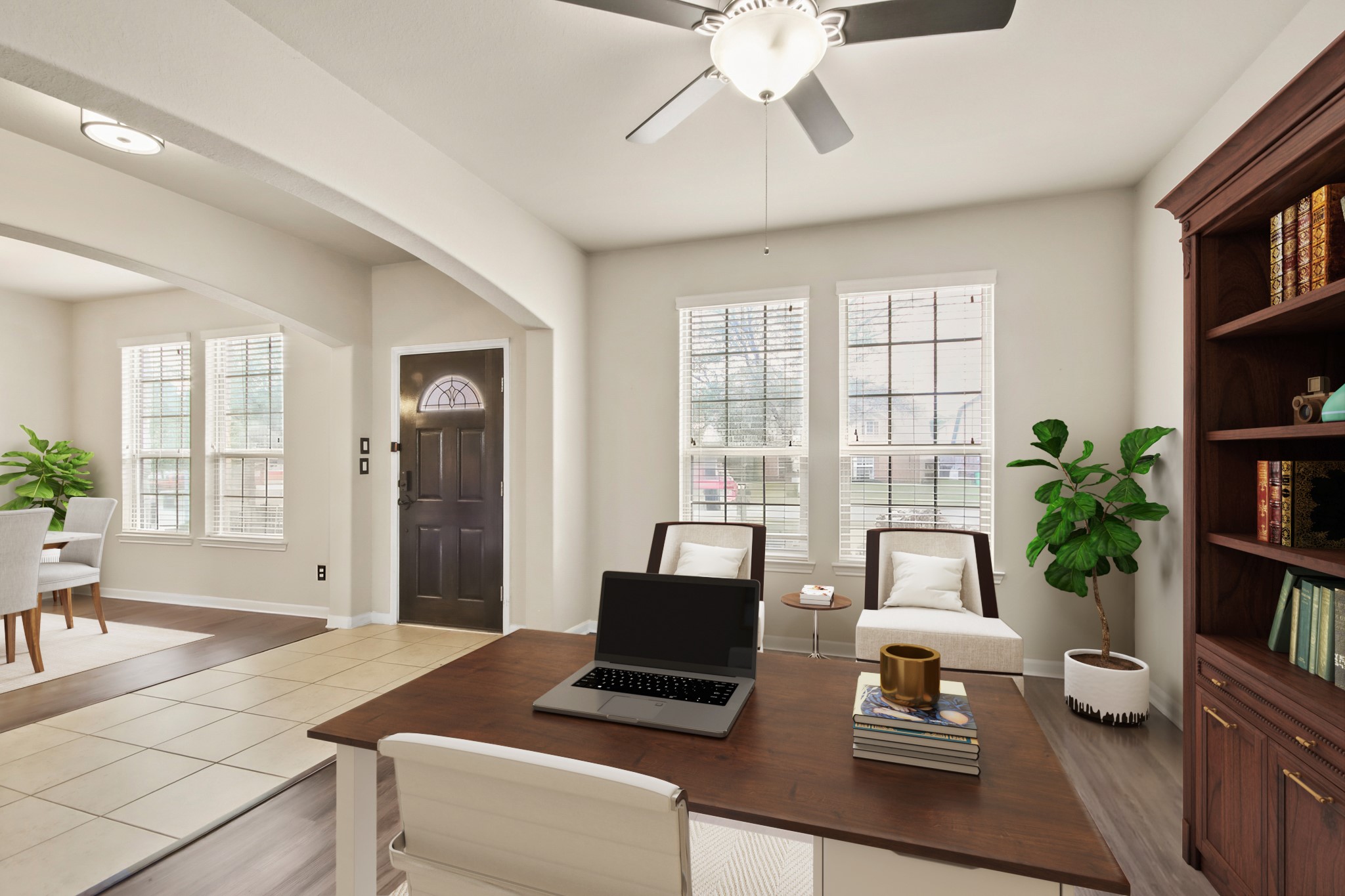 25407 Terrain Park Drive Spring, TX 77373 - Photo 6 of 33 a view of a livingroom with workspace and a window