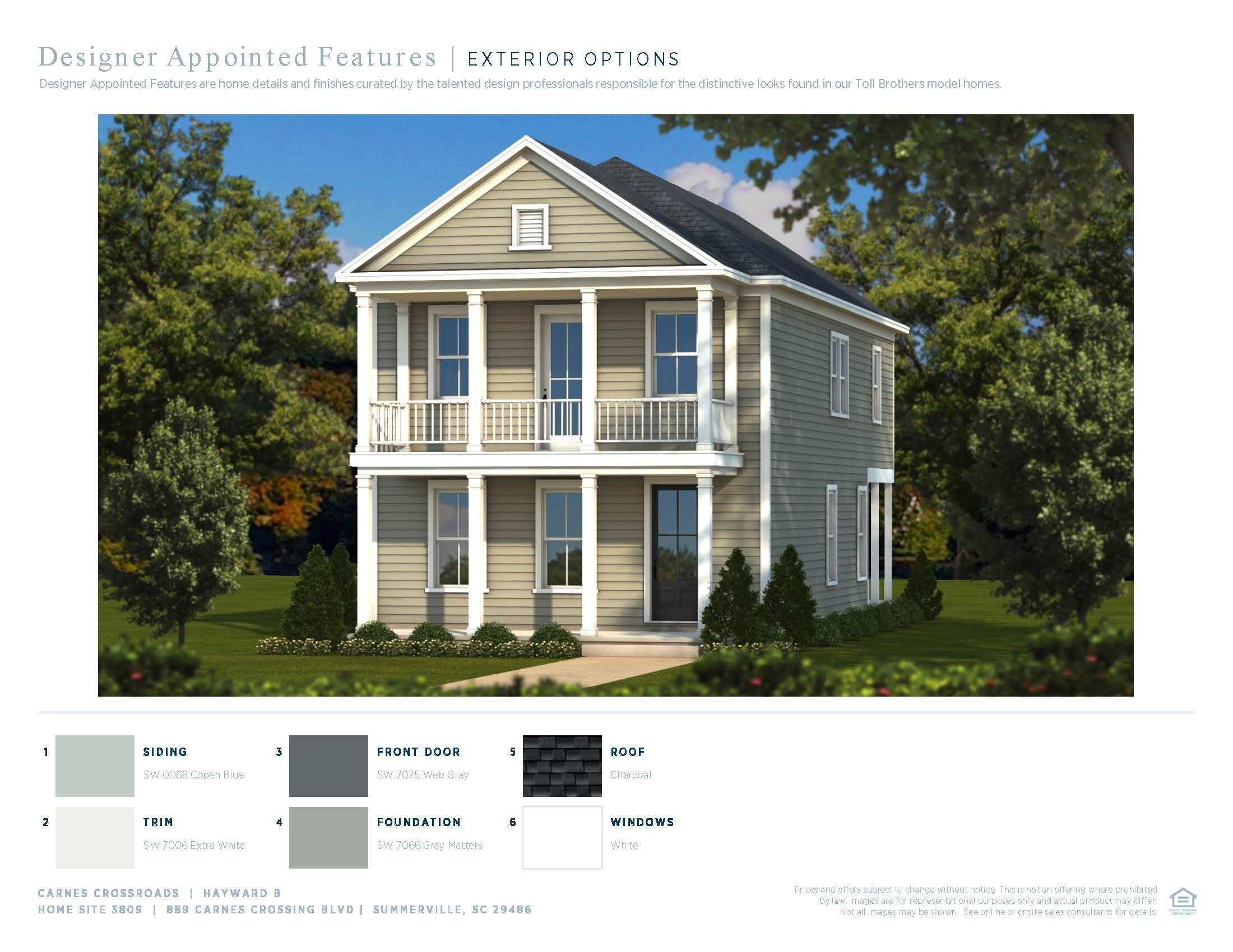 889 Carnes Crossing Summerville, SC 29486 - Photo 2 of 16 Exterior Option Selections