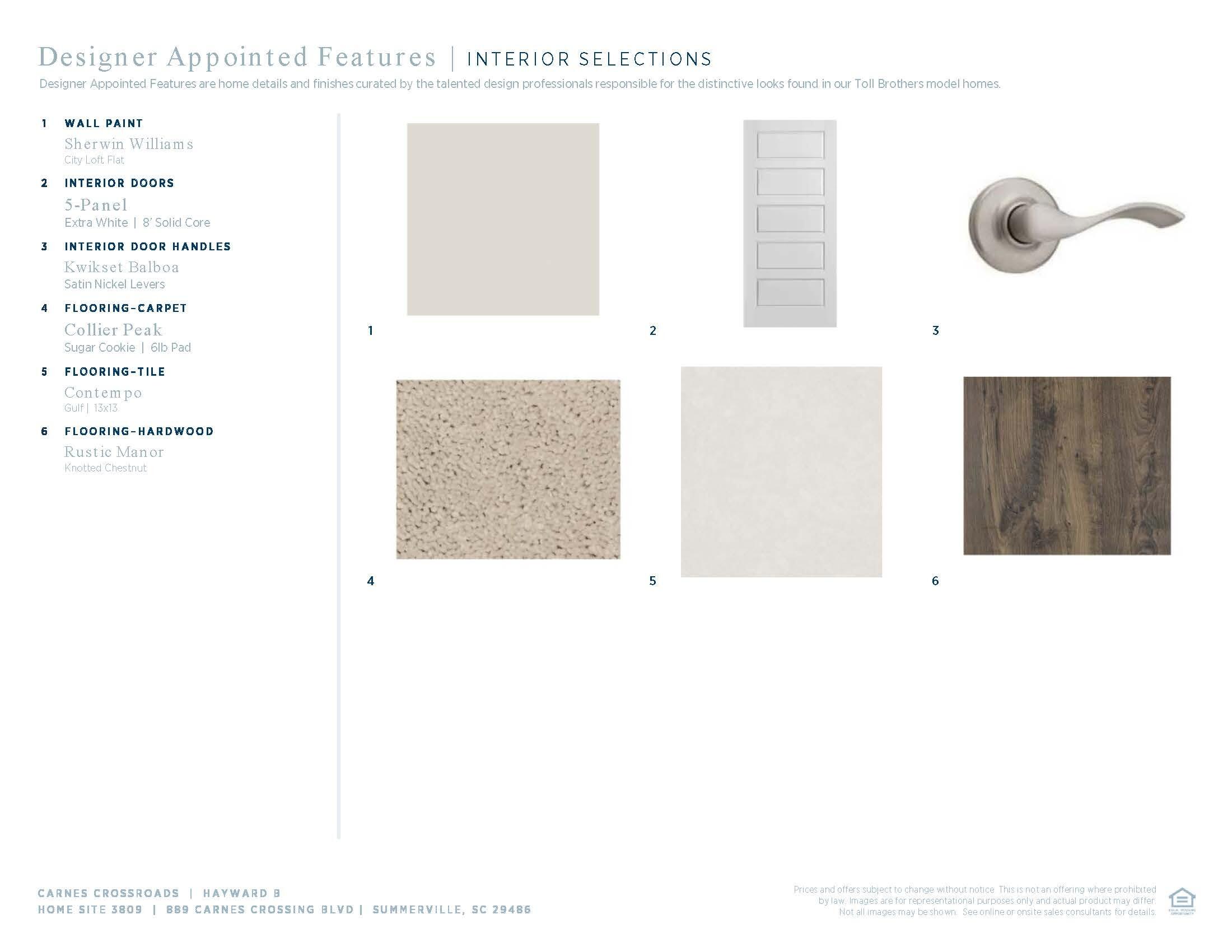 889 Carnes Crossing Summerville, SC 29486 - Photo 3 of 16 Interior Selection Finishes