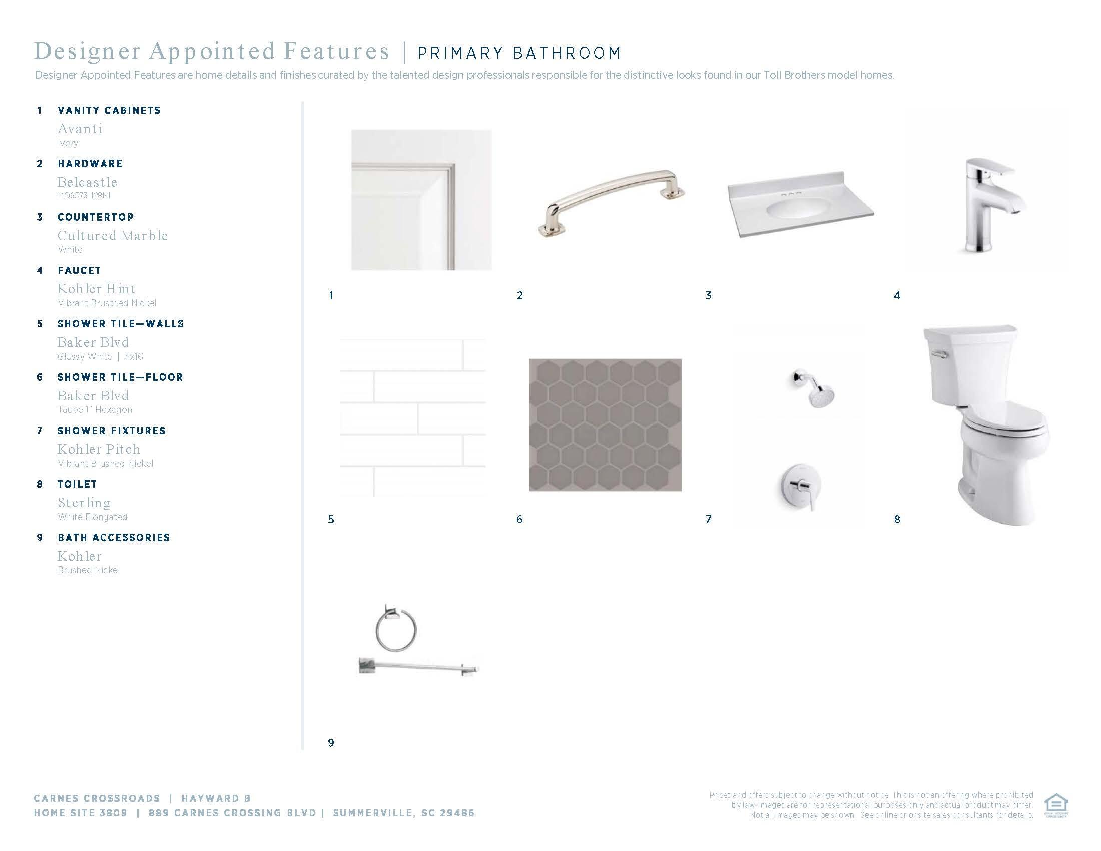 889 Carnes Crossing Summerville, SC 29486 - Photo 6 of 16 Primary Bath Finishes-Hayward