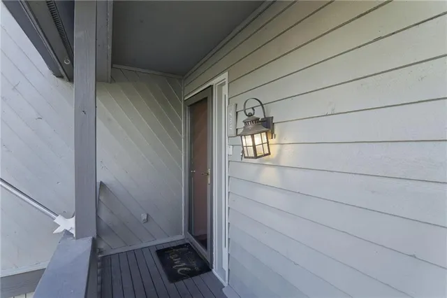 a view of front door of house