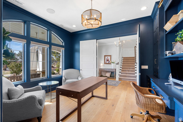 2917 Old Farm Road Washington, UT 84780 - Photo 36 of 105 Office featuring suspended lighting and hardwood / wood-style flooring