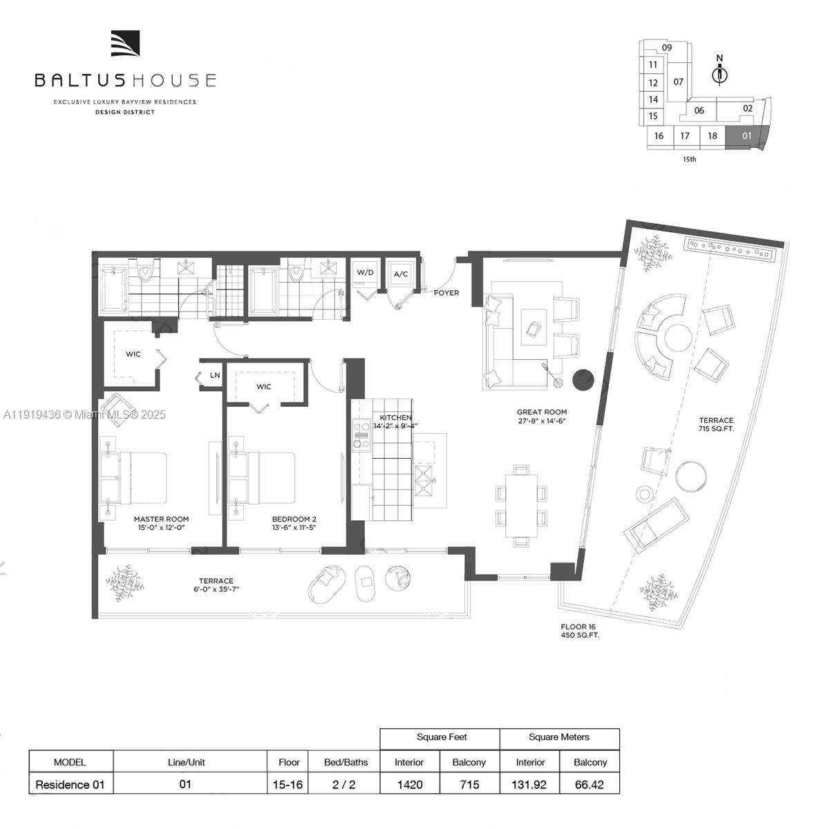 4250 Biscayne Boulevard, Unit 1601 Miami, FL 33137 - Photo 19 of 19 a black and white photo of a living room