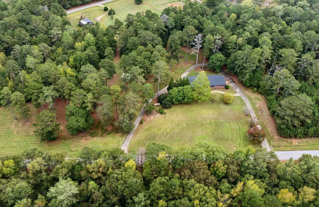 334 Luther Bailey Road Senoia, GA 30276 - Photo 64 of 67 an aerial view of residential house with outdoor space and trees all around