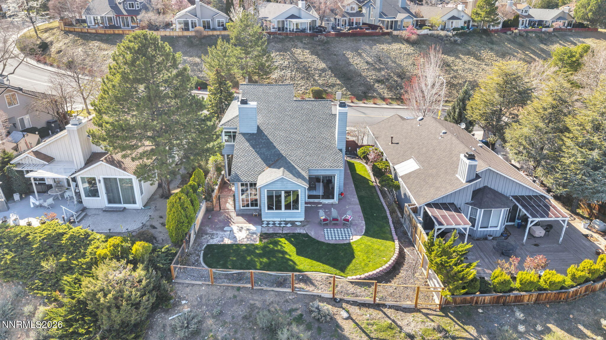 3332 Skyline View Drive Reno, NV 89509 - Photo 47 of 48 an aerial view of a house with swimming pool and outdoor space