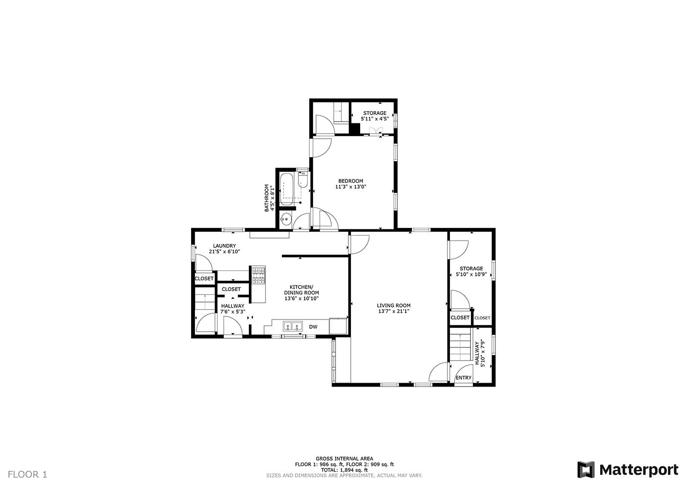 28 Sea Street St. George, ME 04860 - Photo 27 of 28 28 Sea St Floorplan Main Floor